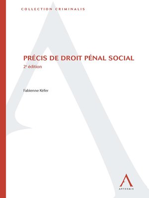 cover image of Précis de droit pénal social